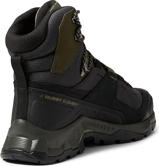 Salomon Quest Element GTX Men's Shoes Black/Deep Lichen Green/Olive Night : 7 D - Medium, Synthetic/Textile - Image 4