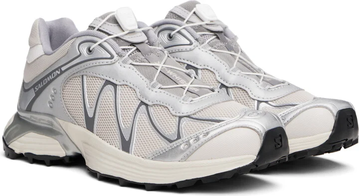 Salomon Silver & Beige XT-Whisper Sneakers - Image 4