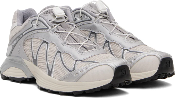 Salomon Silver & Beige XT-Whisper Sneakers - Image 4