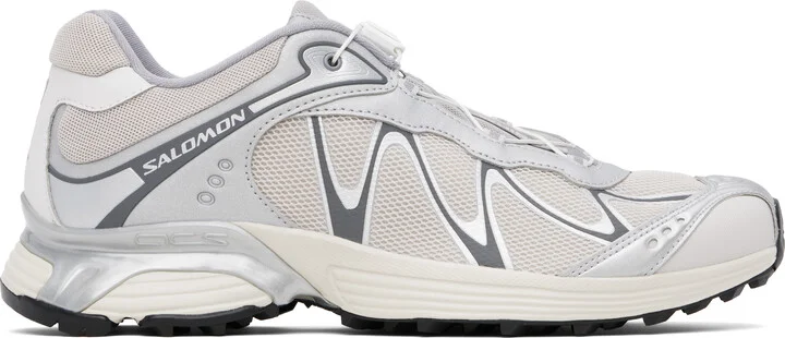 Salomon Silver & Beige XT-Whisper Sneakers