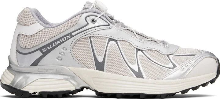 Salomon Silver & Beige XT-Whisper Sneakers