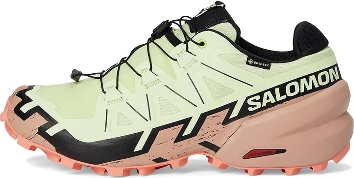 Salomon Speedcross 6 GTX Women's Shoes Lime Cream/Mahogany Rose/Black : 10.5 B - Medium, Synthetic/Textile - Image 6