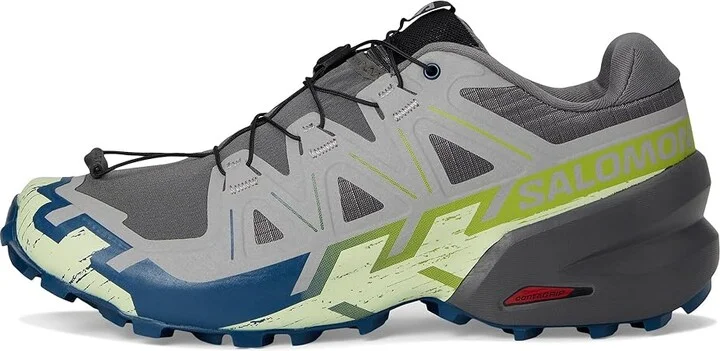 Salomon Speedcross 6 Men's Shoes Castlerock/Lime Cream/Poseidon : 9.5 D - Medium, Textile - Image 6