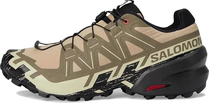 Salomon Speedcross 6 Men's Shoes Natural/Black/Almond Milk : 14 D - Medium, Textile - Image 6