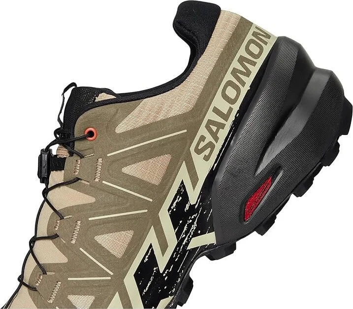 Salomon Speedcross 6 Men's Shoes Natural/Black/Almond Milk : 14 D - Medium, Textile - Image 7