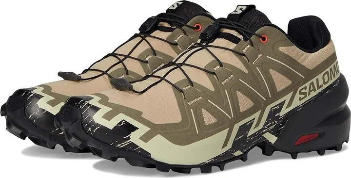 Salomon Speedcross 6 Men's Shoes Natural/Black/Almond Milk : 14 D - Medium, Textile