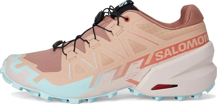 Salomon Speedcross 6 Women's Shoes Mahogany Rose/Hushed Violet/Iced Aqua : 5.5 B - Medium, Synthetic/Textile - Image 6