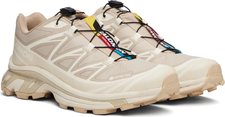 Salomon Tan & Beige XT-6 GORE-TEX Sneakers - Image 4