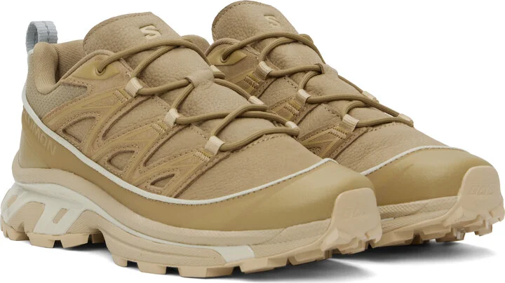 Salomon Tan XT-6 Expanse Leather Sneakers - Image 4