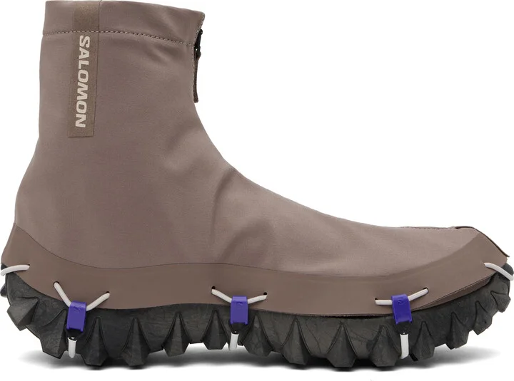 Salomon Taupe & Black Snowclog Advanced Sneakers