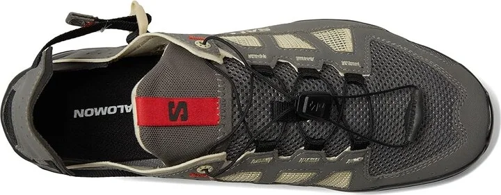 Salomon Techamphibian 5 Men's Shoes Pewter Moth Fiery Red : 7 D - Medium, Textile - Image 2