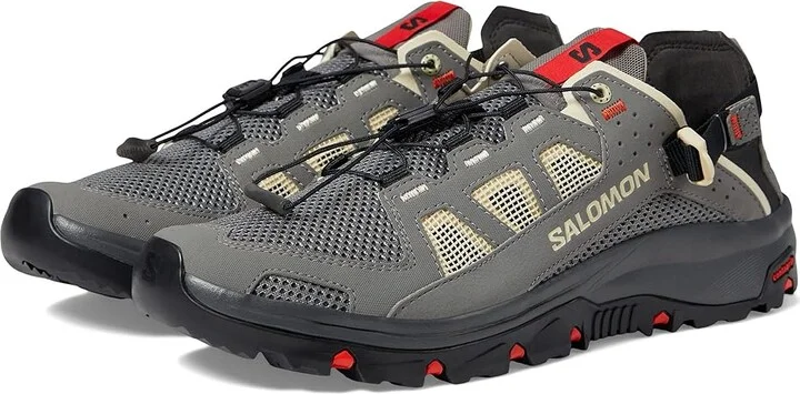 Salomon Techamphibian 5 Men's Shoes Pewter Moth Fiery Red : 7 D - Medium, Textile