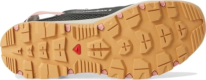 Salomon Techamphibian 5 Women's Shoes Peat/Rainy Day/Hyma Pink : 7 B - Medium, Synthetic/Textile - Image 3
