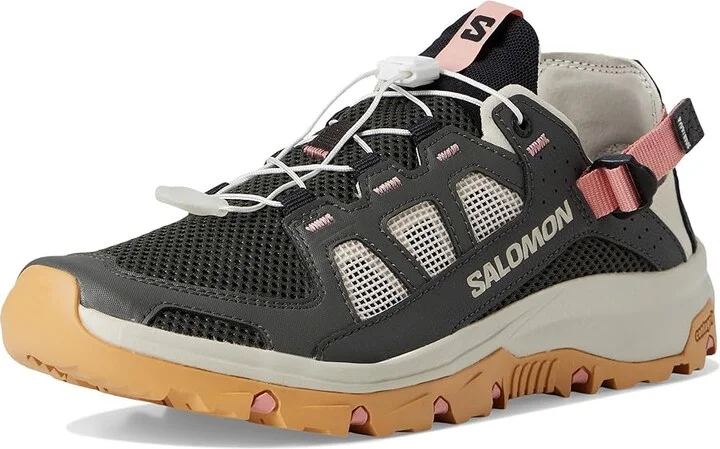 Salomon Techamphibian 5 Women's Shoes Peat/Rainy Day/Hyma Pink : 7 B - Medium, Synthetic/Textile - Image 5