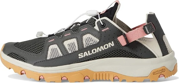 Salomon Techamphibian 5 Women's Shoes Peat/Rainy Day/Hyma Pink : 7 B - Medium, Synthetic/Textile - Image 6