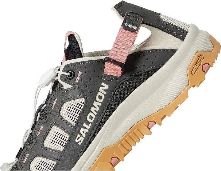 Salomon Techamphibian 5 Women's Shoes Peat/Rainy Day/Hyma Pink : 7 B - Medium, Synthetic/Textile - Image 7