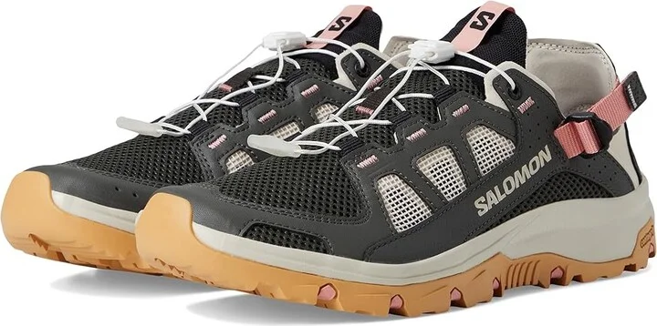 Salomon Techamphibian 5 Women's Shoes Peat/Rainy Day/Hyma Pink : 7 B - Medium, Synthetic/Textile