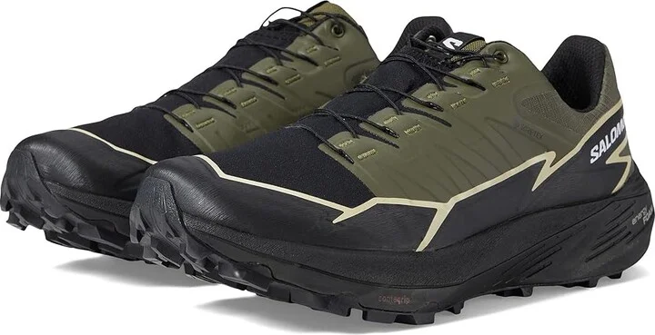 Salomon Thundercross GORE-TEX(r) Men's Shoes Olive Night/Black/Alfalfa : 7 D - Medium, Rubber