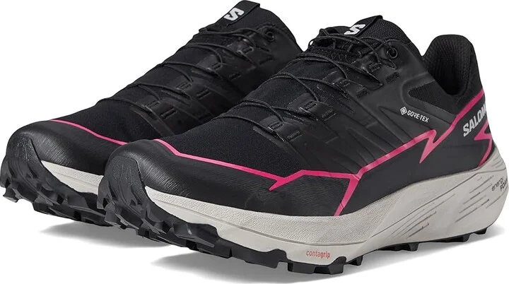Salomon Thundercross GORE-TEX(r) Women's Shoes Black/Black/Pink Glo : 5 B - Medium, Rubber
