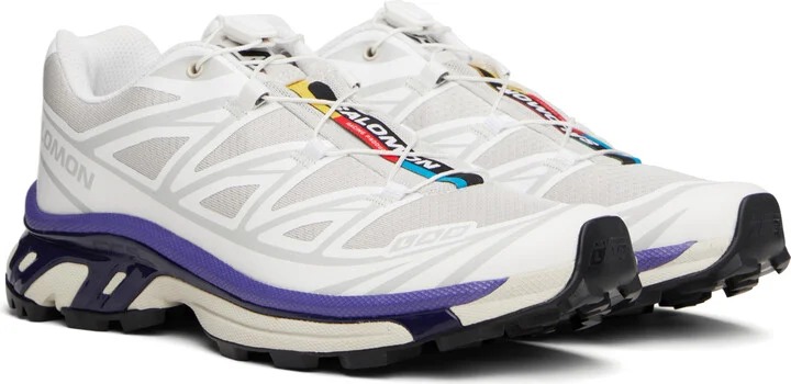 Salomon White & Gray XT-6 Sneakers - Image 4