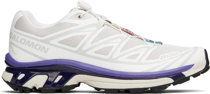 Salomon White & Gray XT-6 Sneakers
