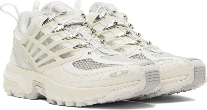Salomon White & Silver ACS Pro Sneakers - Image 4