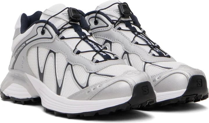 Salomon White & Silver XT-Whisper Sneakers - Image 4