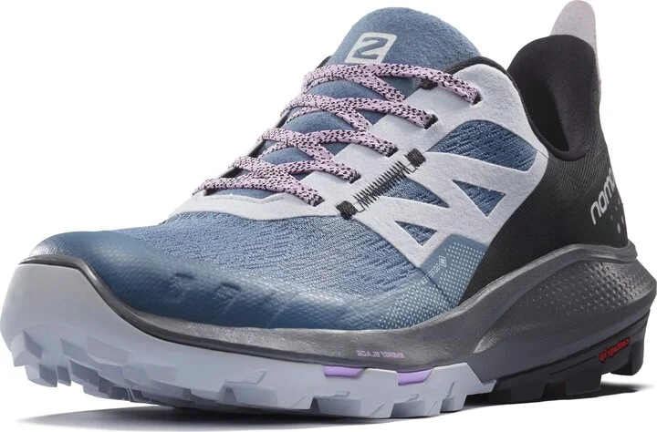 Salomon Women’s Outpulse Gore-Tex Neutral Hiking Shoes - China Blue/Arctic Ice/Orchid Bloom - 10.5