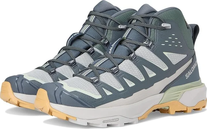 Salomon X Ultra 360 Edge Mid GTX(r) Men's Running Shoes Gray Violet/Turbulence/Sea Foam : 12.5 D - Medium, Rubber