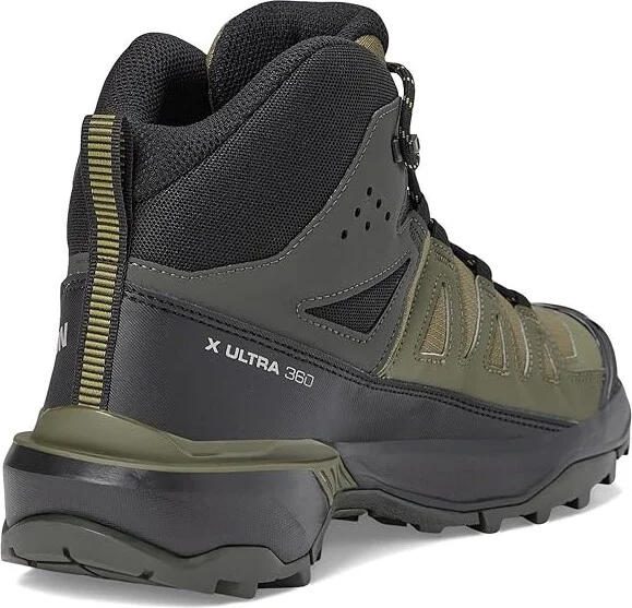 Salomon X Ultra 360 Mid GTX(r) Men's Running Shoes Olive Night/Black/Peat : 7 D - Medium - Image 4