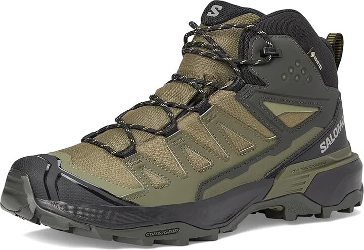 Salomon X Ultra 360 Mid GTX(r) Men's Running Shoes Olive Night/Black/Peat : 7 D - Medium - Image 5