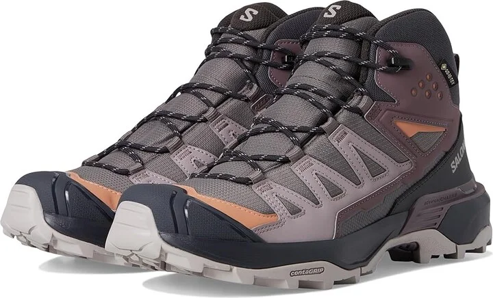 Salomon X Ultra 360 Mid GTX(r) Women's Running Shoes Plum Kitten/Phantom/Cork : 6.5 B - Medium, Rubber