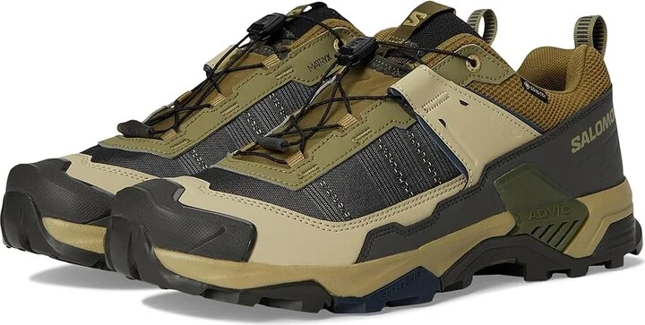Salomon X Ultra 5 GTX(r) Men's Running Shoes Martini Olive/Gray Green/Blue Nights : 11 D - Medium, Synthetic