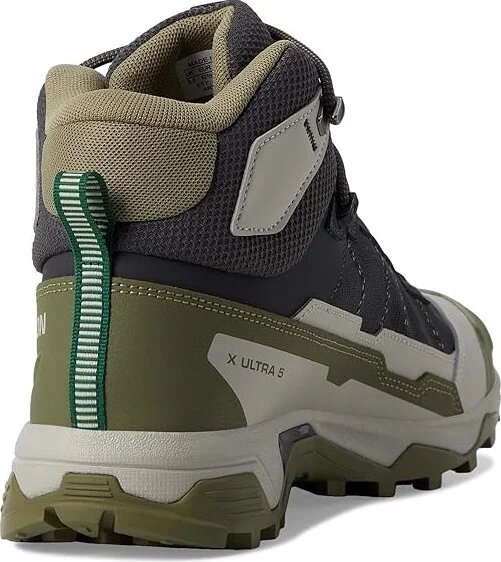 Salomon X Ultra 5 Mid GTX(r) Men's Running Shoes Asphalt/Aloe/Eden : 9 D - Medium, Leather - Image 4
