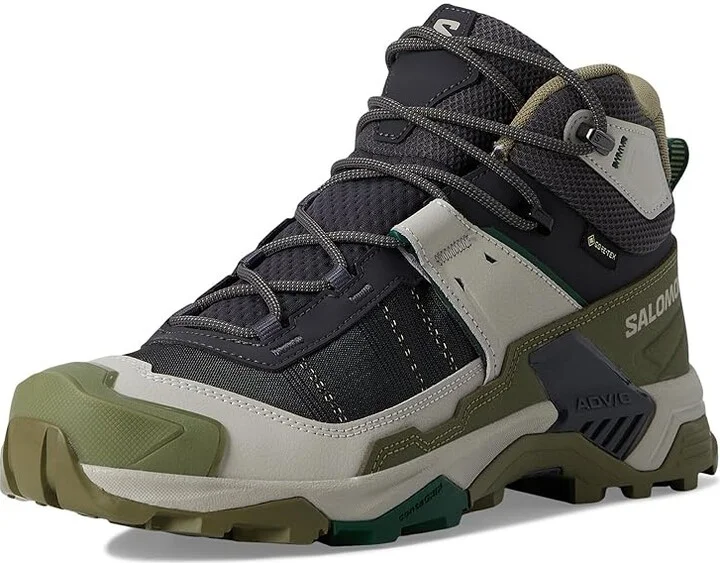 Salomon X Ultra 5 Mid GTX(r) Men's Running Shoes Asphalt/Aloe/Eden : 9 D - Medium, Leather - Image 5