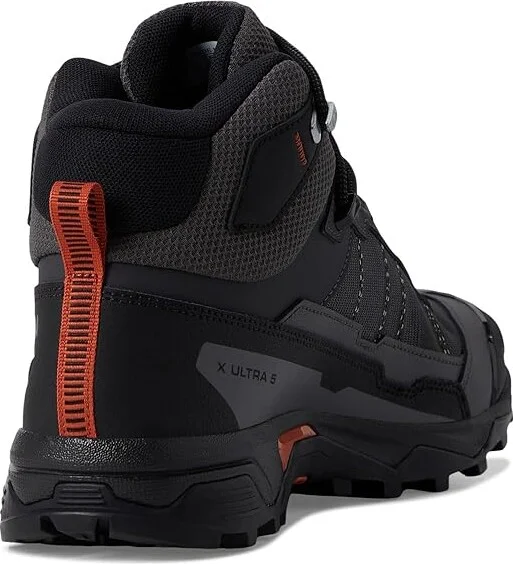 Salomon X Ultra 5 Mid GTX(r) Men's Running Shoes Asphalt/Castlerock/Burnt Ochre : 11 D - Medium, Leather - Image 4