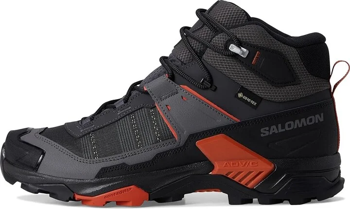 Salomon X Ultra 5 Mid GTX(r) Men's Running Shoes Asphalt/Castlerock/Burnt Ochre : 11 D - Medium, Leather - Image 6