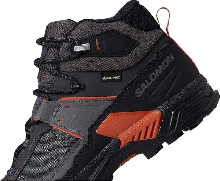 Salomon X Ultra 5 Mid GTX(r) Men's Running Shoes Asphalt/Castlerock/Burnt Ochre : 11 D - Medium, Leather - Image 7