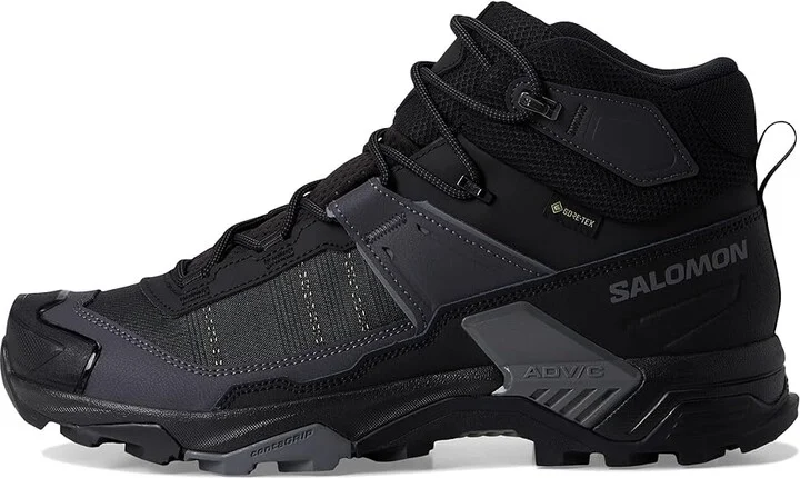 Salomon X Ultra 5 Mid GTX(r) Men's Running Shoes Black/Asphalt/Castlerock : 11 D - Medium, Leather - Image 6