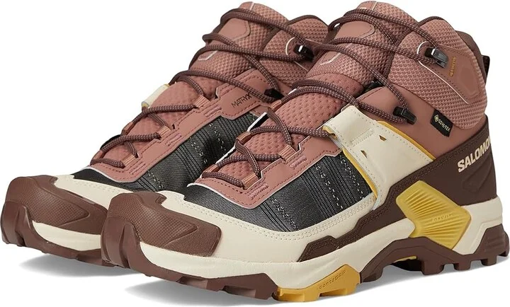 Salomon X Ultra 5 Mid GTX(r) Women's Running Shoes Burlwood/French Roast/Rattan : 6 B - Medium, Synthetic