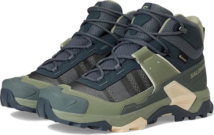 Salomon X Ultra 5 Mid GTX(r) Women's Running Shoes Turbulence/Sedona Sage/Tender Peach : 11 B - Medium, Synthetic