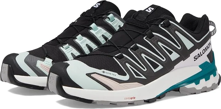 Salomon XA Pro 3D V9 GORE-TEX(r) Women's Shoes Black/Bleached Aqua/Harbor Blue : 6.5 B - Medium
