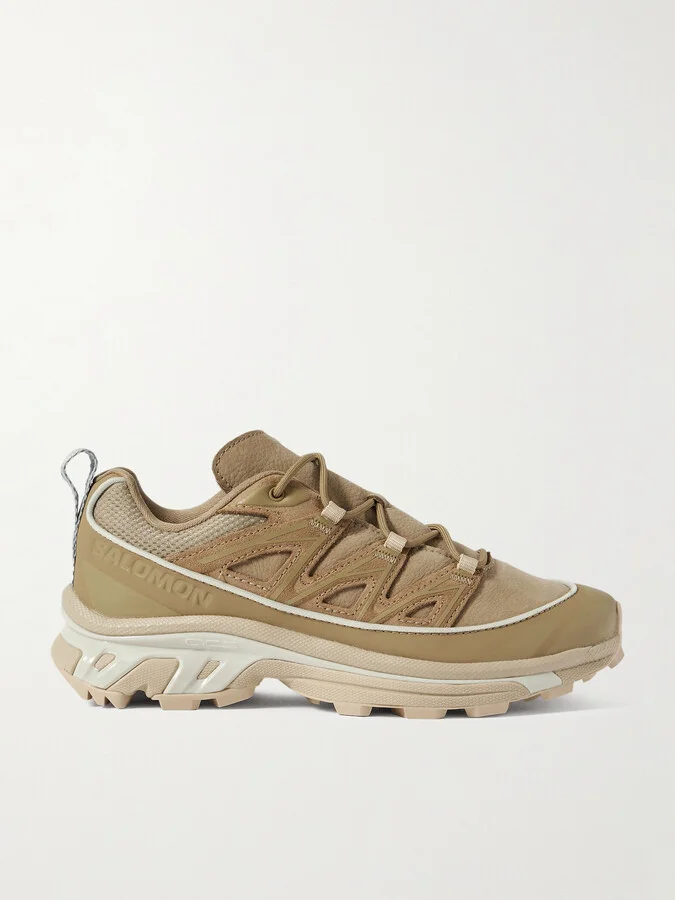 Salomon - Xt-6 Expanse Ltr Rubber-trimmed Leather, Suede And Mesh Sneakers - Neutrals