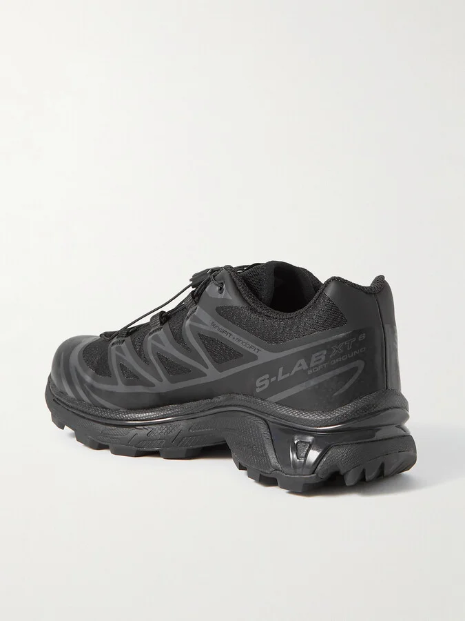 Salomon - Xt-6 Rubber-trimmed Mesh Sneakers - Black - Image 3