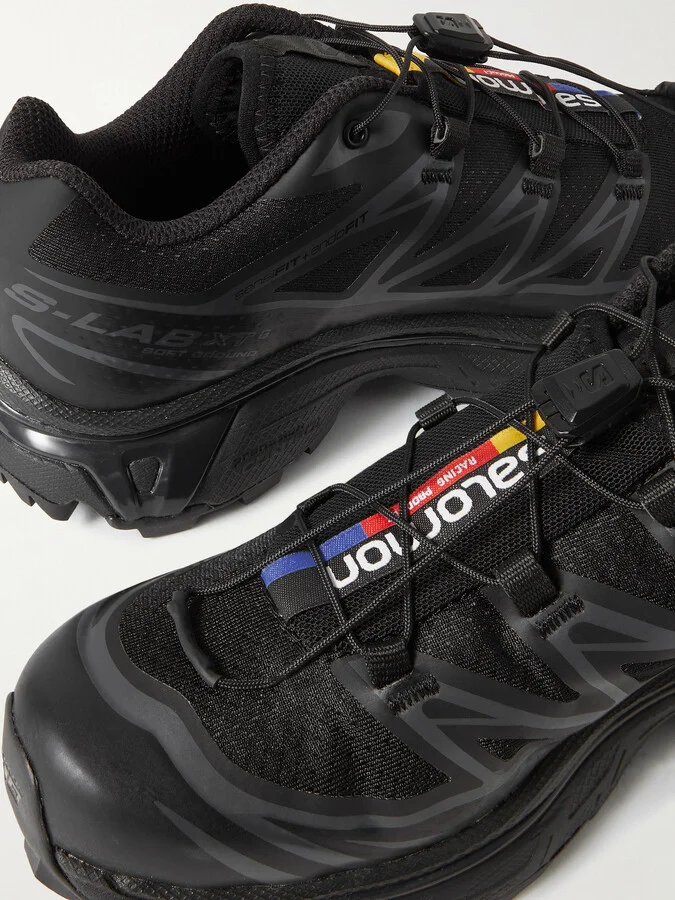 Salomon - Xt-6 Rubber-trimmed Mesh Sneakers - Black - Image 4