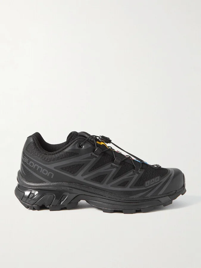 Salomon - Xt-6 Rubber-trimmed Mesh Sneakers - Black