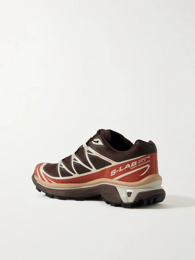 Salomon - Xt-6 Rubber-trimmed Mesh Sneakers - Brown - Image 3