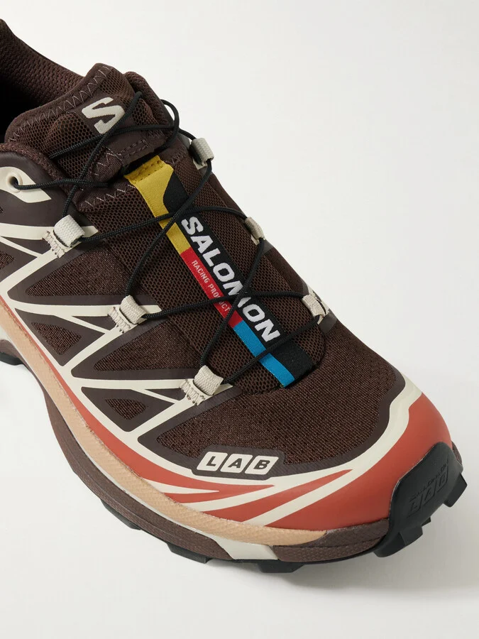 Salomon - Xt-6 Rubber-trimmed Mesh Sneakers - Brown - Image 4