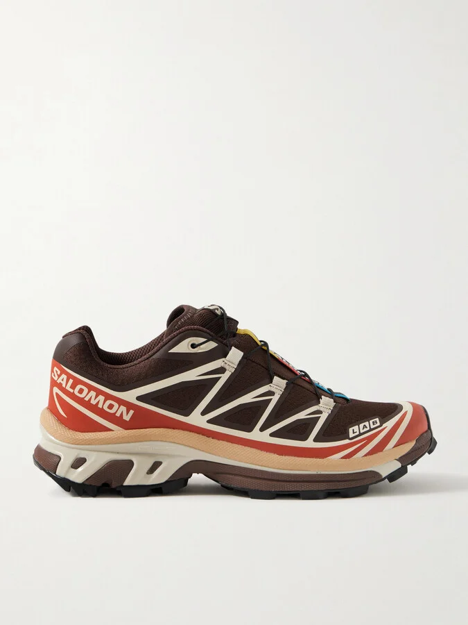 Salomon - Xt-6 Rubber-trimmed Mesh Sneakers - Brown