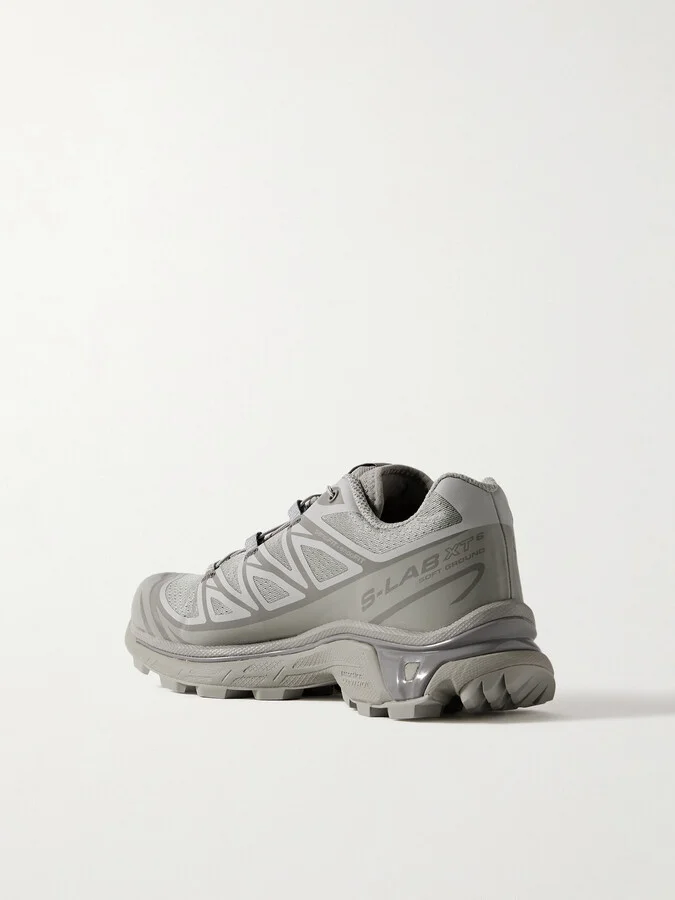 Salomon - Xt-6 Rubber-trimmed Mesh Sneakers - Gray - Image 3